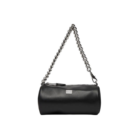 Tommy Hilfiger Jeans TJW Chain Shoulder Bag - Black Eco-Leather