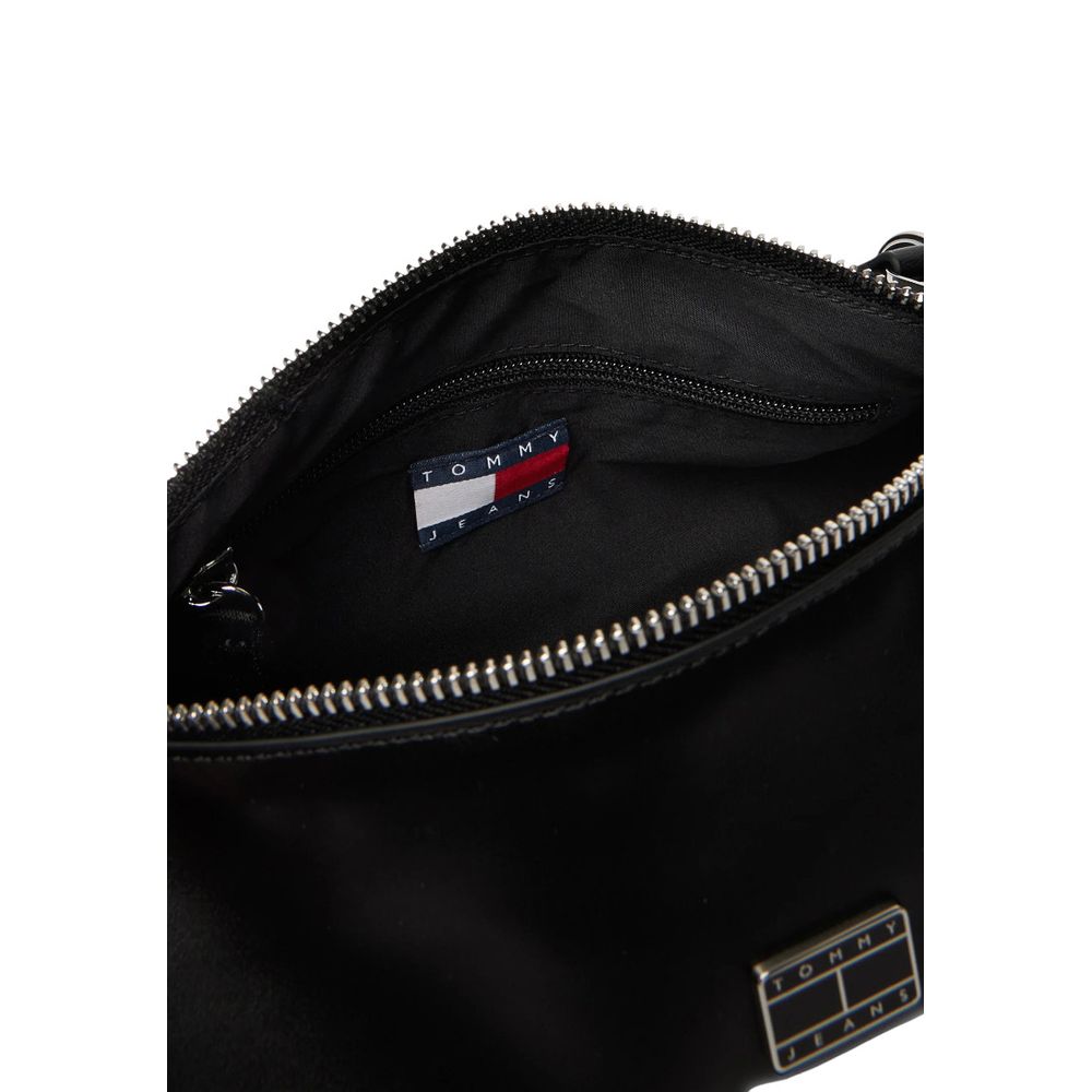 Tommy Hilfiger Jeans TJW Chain Shoulder Bag - Black Eco-Leather
