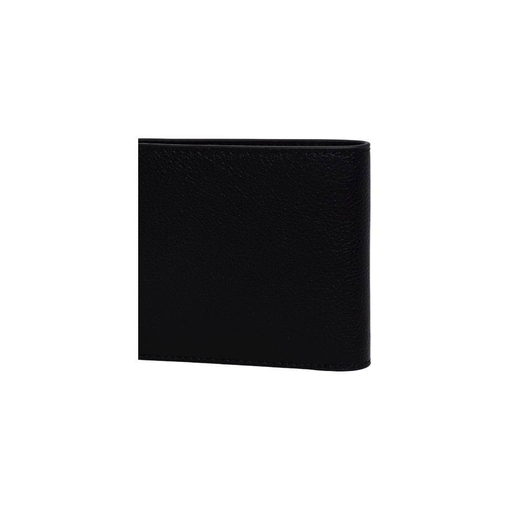 Portefeuille en cuir noir Tommy Hilfiger Jeans