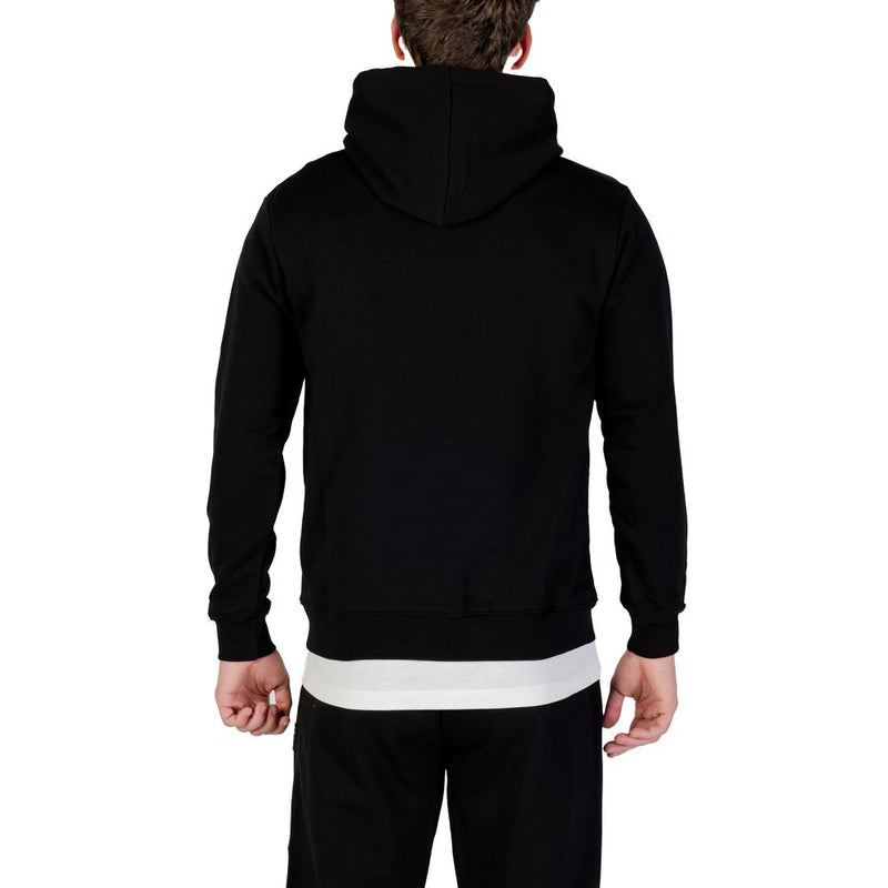 Zwart-witte katoenen hoodie met icoon