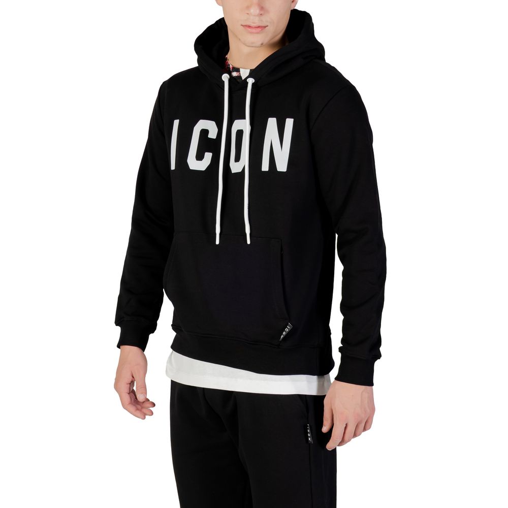 Icon Black And White Cotton Hoodie for Men