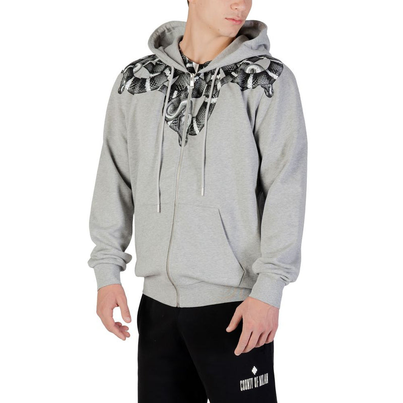County of Milan Gray Cotton Hoodie F5CAMAHS042