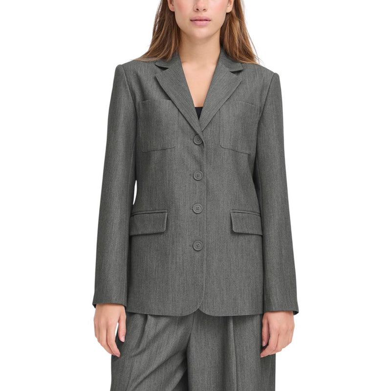 ICHI IHFILANO Gray Polyester Blazer for Women