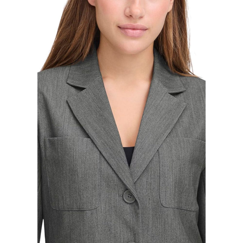 ICHI IHFILANO Gray Polyester Blazer for Women
