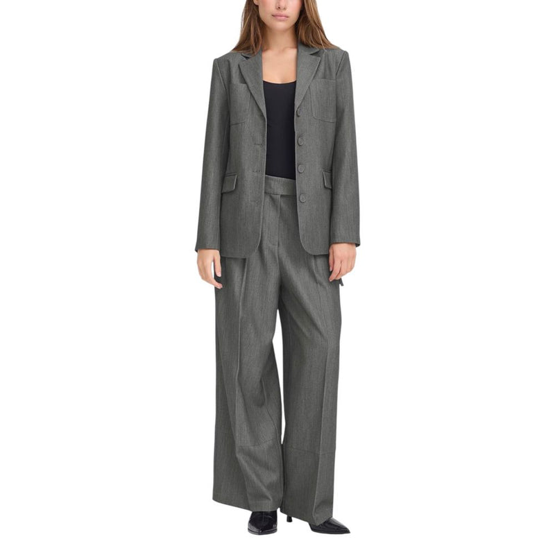 ICHI IHFILANO Gray Polyester Blazer for Women