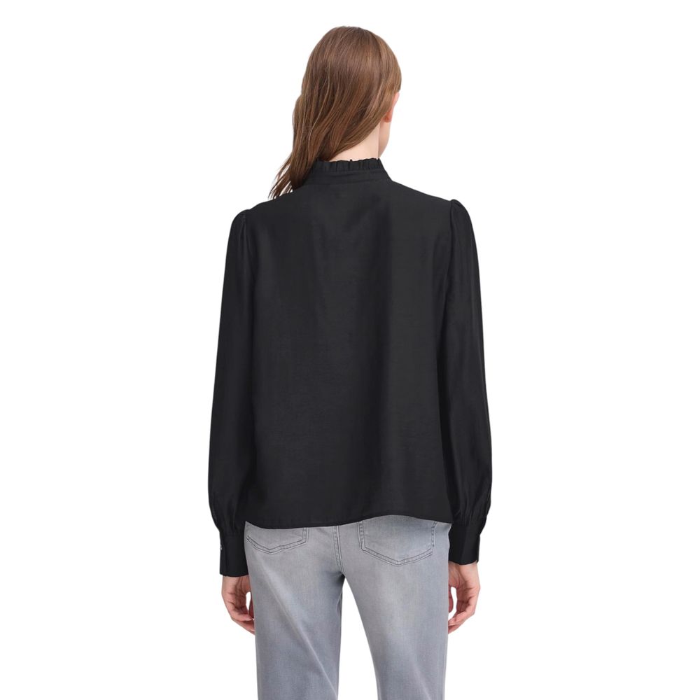 ICHI IHKARLANI Blouse Noire en Viscose pour Femmes