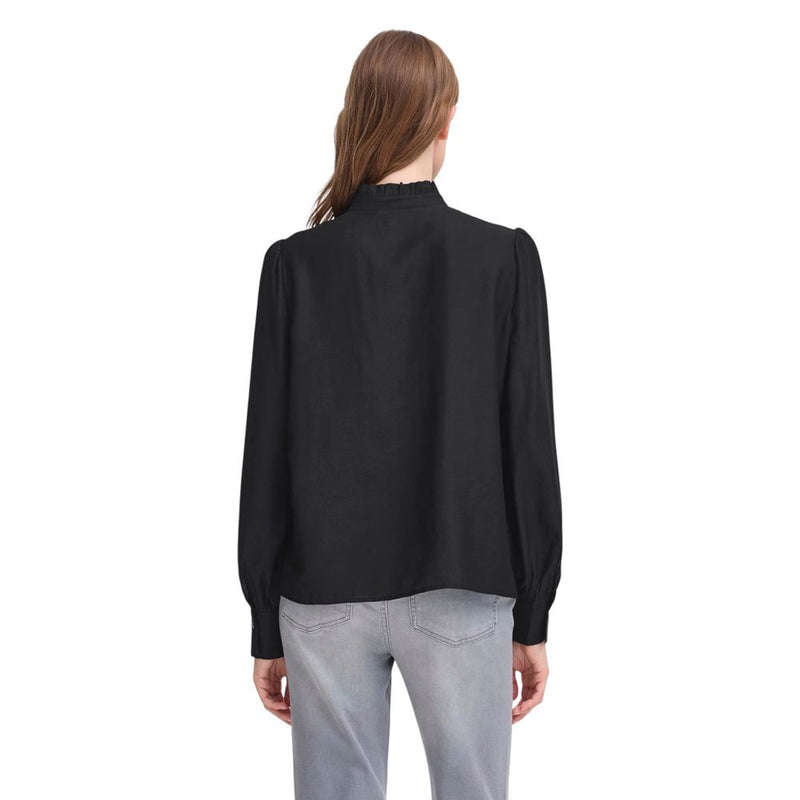 ICHI IHKARLANI Black Viscose Blouse for Women - Elegant & Versatile