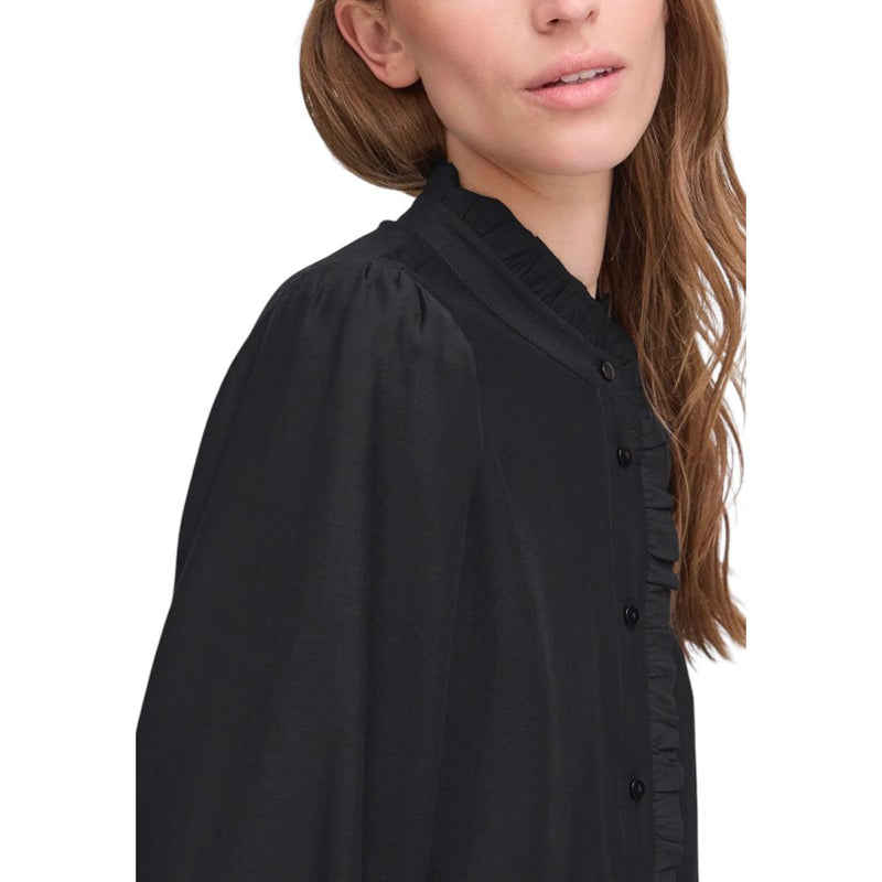 ICHI IHKARLANI Black Viscose Blouse for Women - Elegant & Versatile