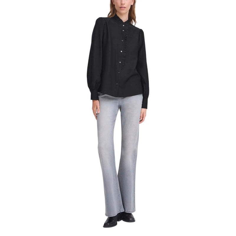 ICHI IHKARLANI Black Viscose Blouse for Women - Elegant & Versatile