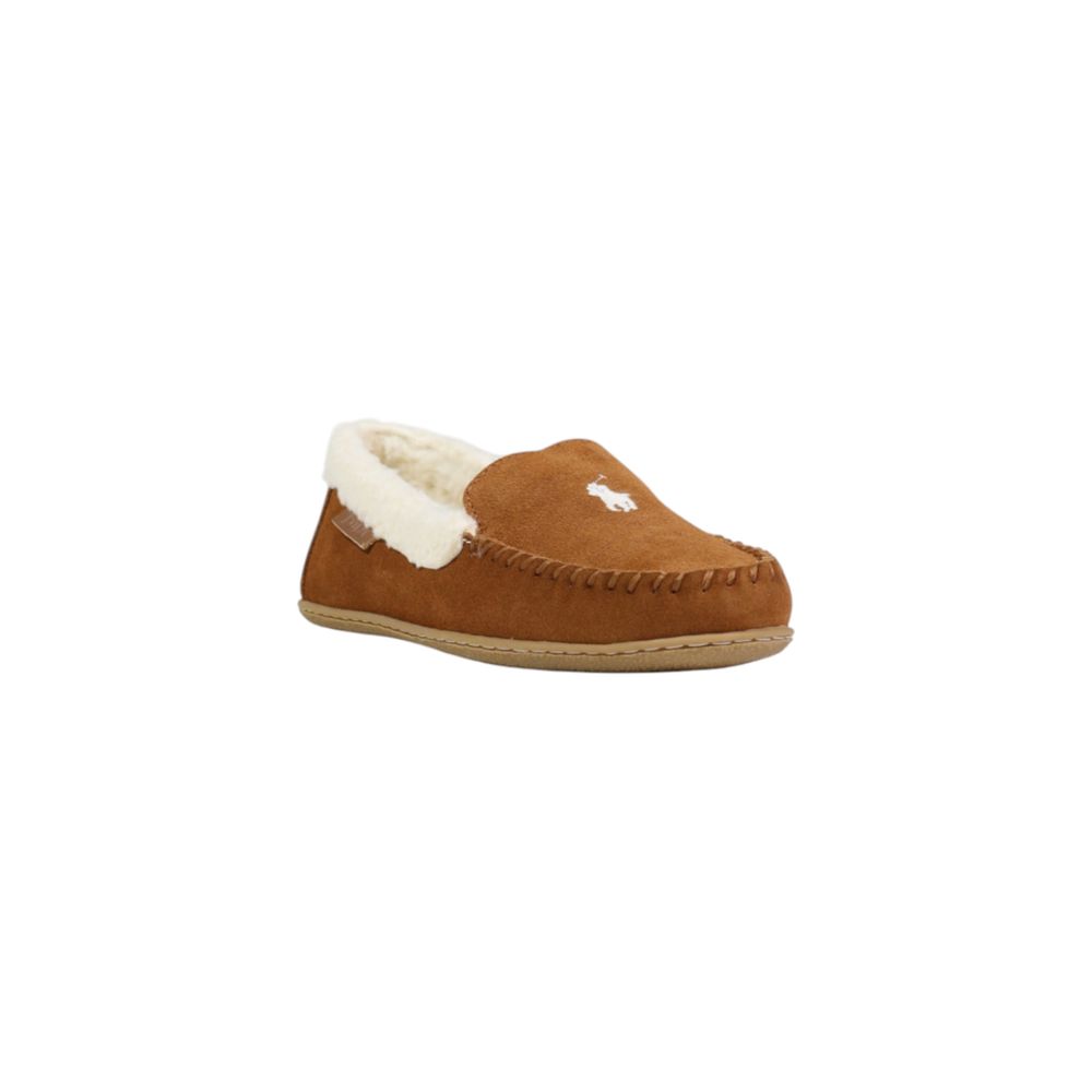 Ralph Lauren Brown Suede Leather Slippers for Women