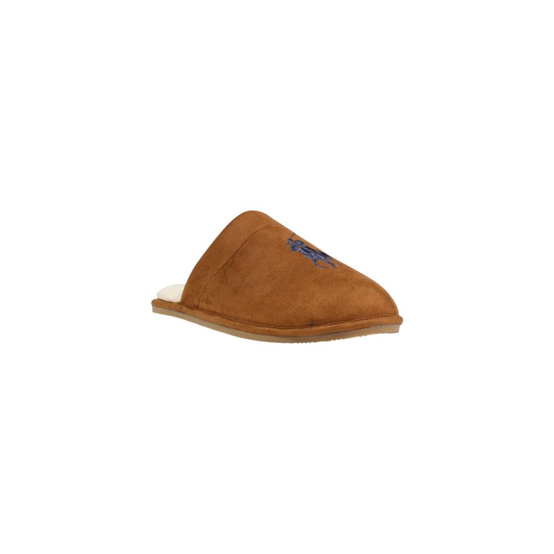 Ralph Lauren KLARENCE Big PP Brown Textile Slippers for Men