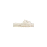 Ralph Lauren Robin Platform Cream Textile Slippers for Women