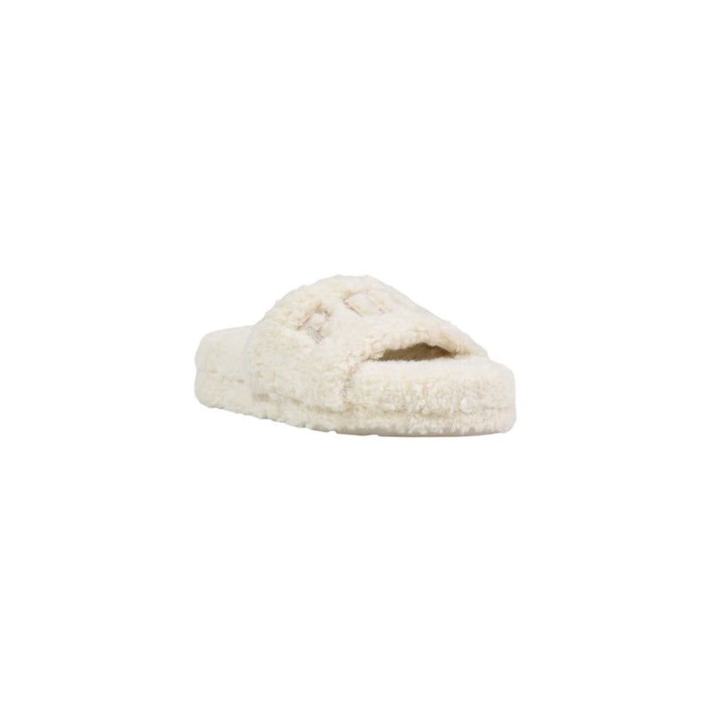 Ralph Lauren Robin Platform Cream Textile Slippers for Women