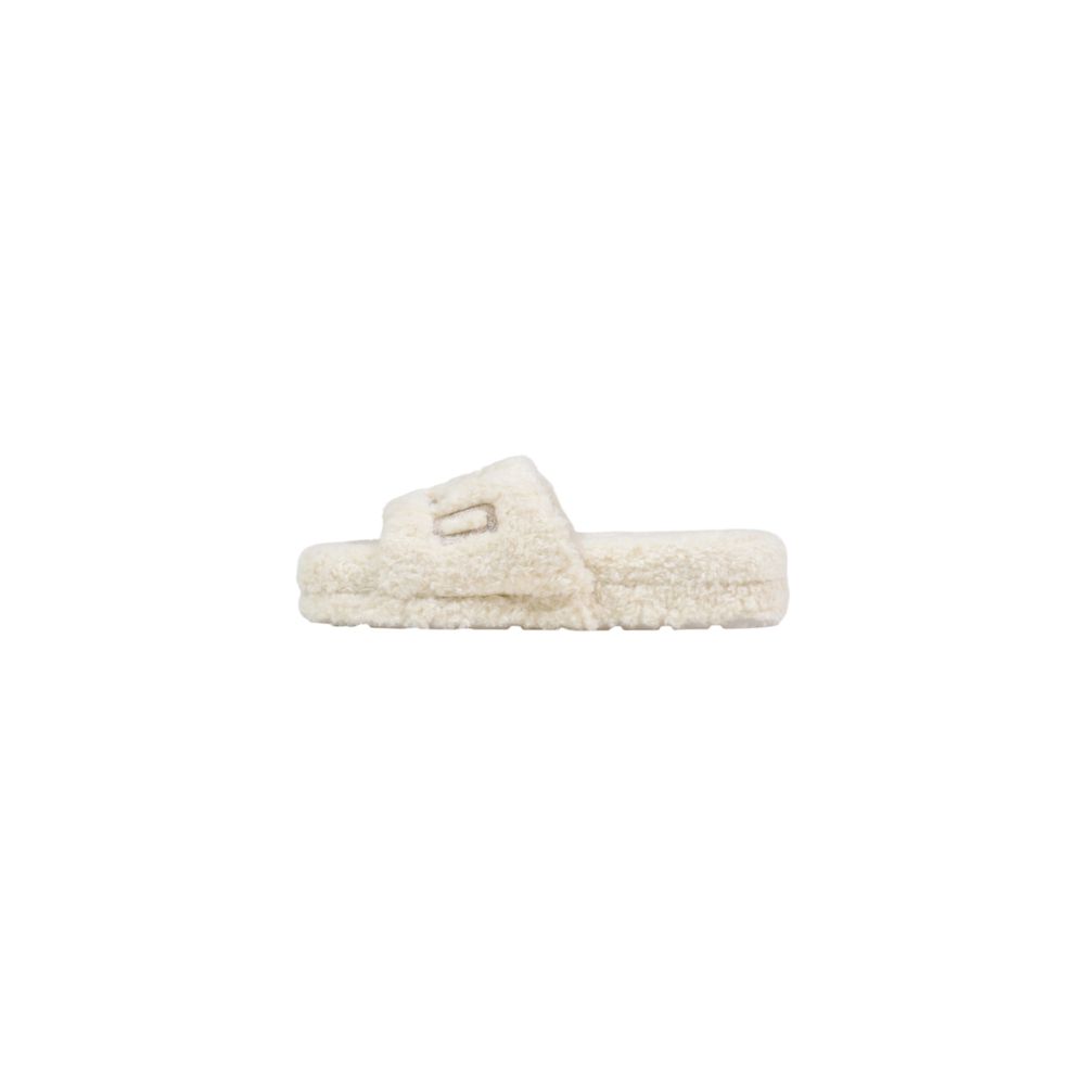 Ralph Lauren Robin Platform Cream Textile Slippers for Women