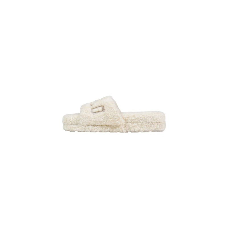 Ralph Lauren Robin Platform Cream Textile Slippers for Women