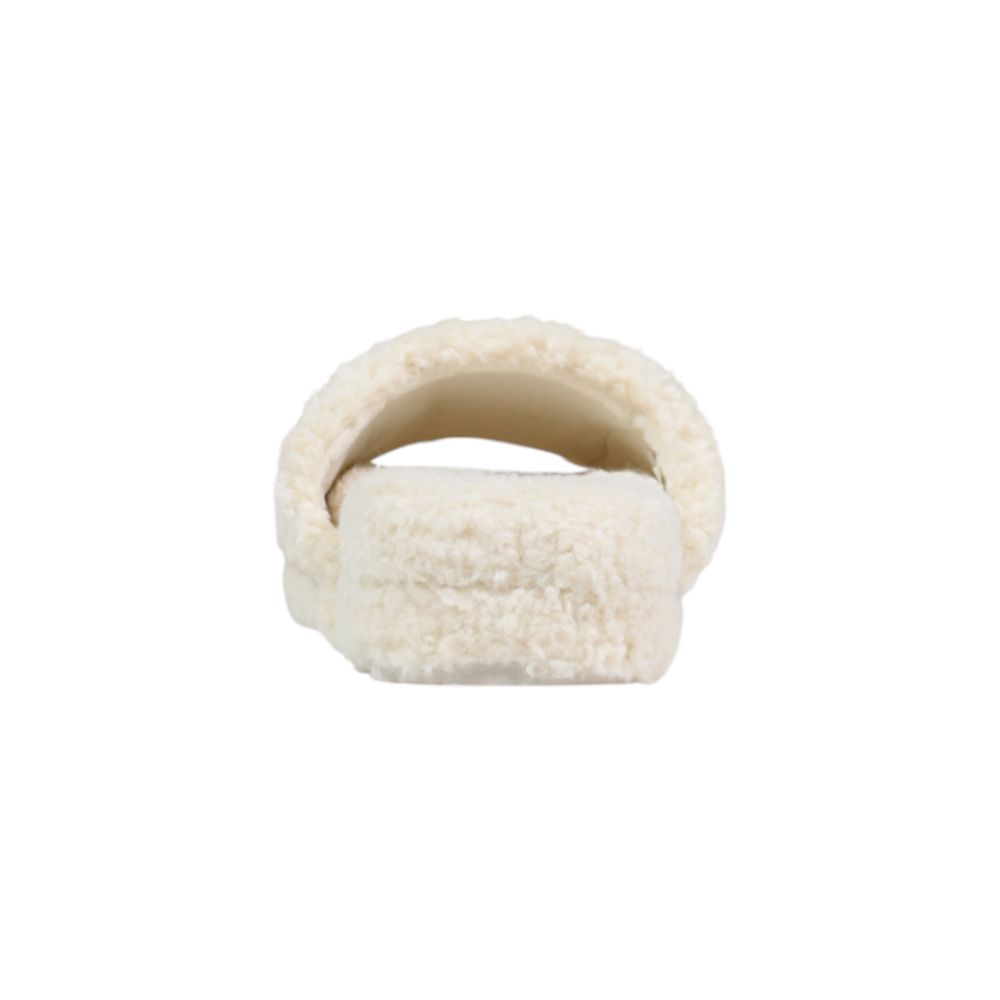 Ralph Lauren Robin Platform Cream Textile Slippers for Women