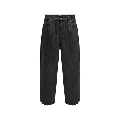 Only & Sons Zwarte Katoenen Relaxte Pasvorm Jeans