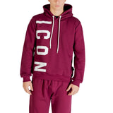 Icon Bordeaux Cotton Hoodie - Casual & Modern Style
