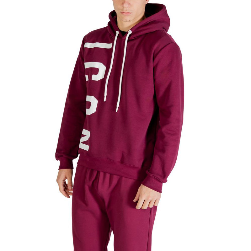 Icon Bordeaux Cotton Hoodie - Casual & Modern Style