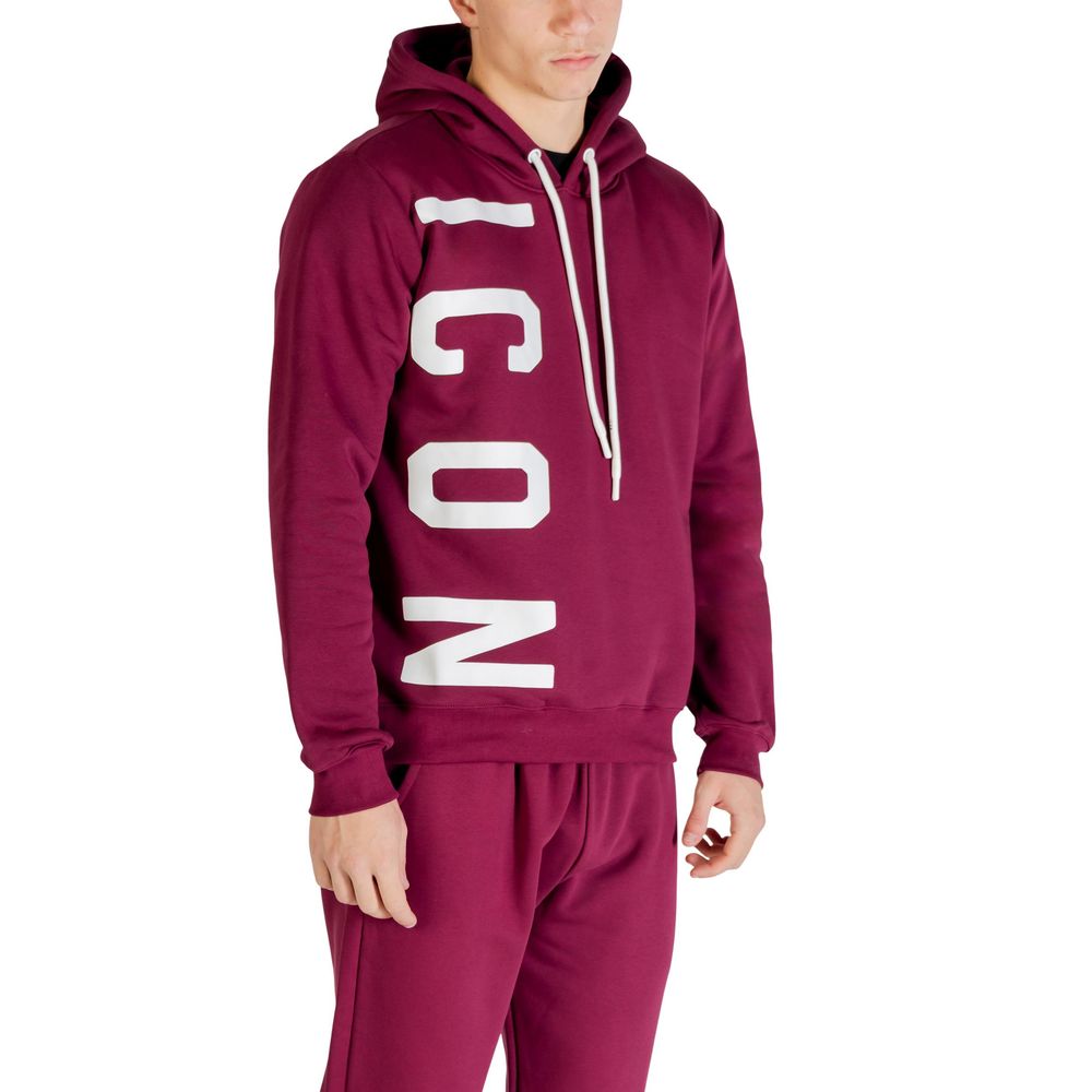 Icon Bordeaux Cotton Hoodie - Casual & Modern Style