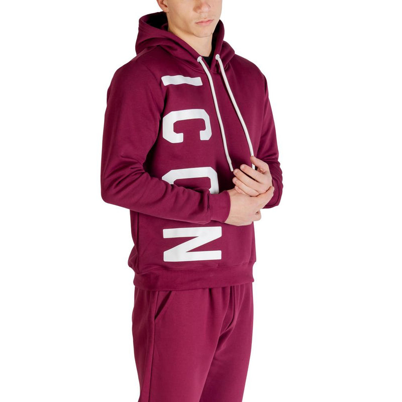 Icon Bordeaux Cotton Hoodie - Casual & Modern Style
