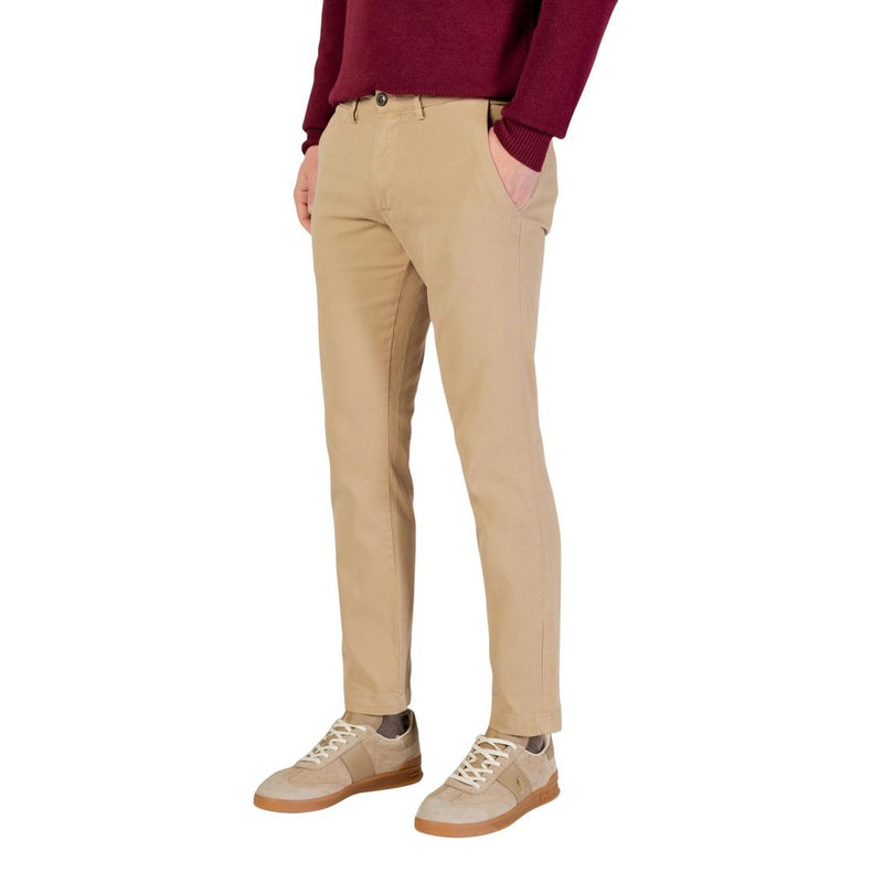 Borghese Beige Cotton Skinny Pants for Men - Model 5WPA01