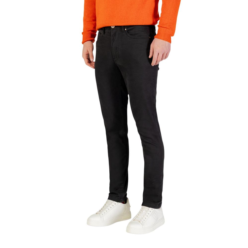 Borghese Gray Cotton Skinny Pants for Men
