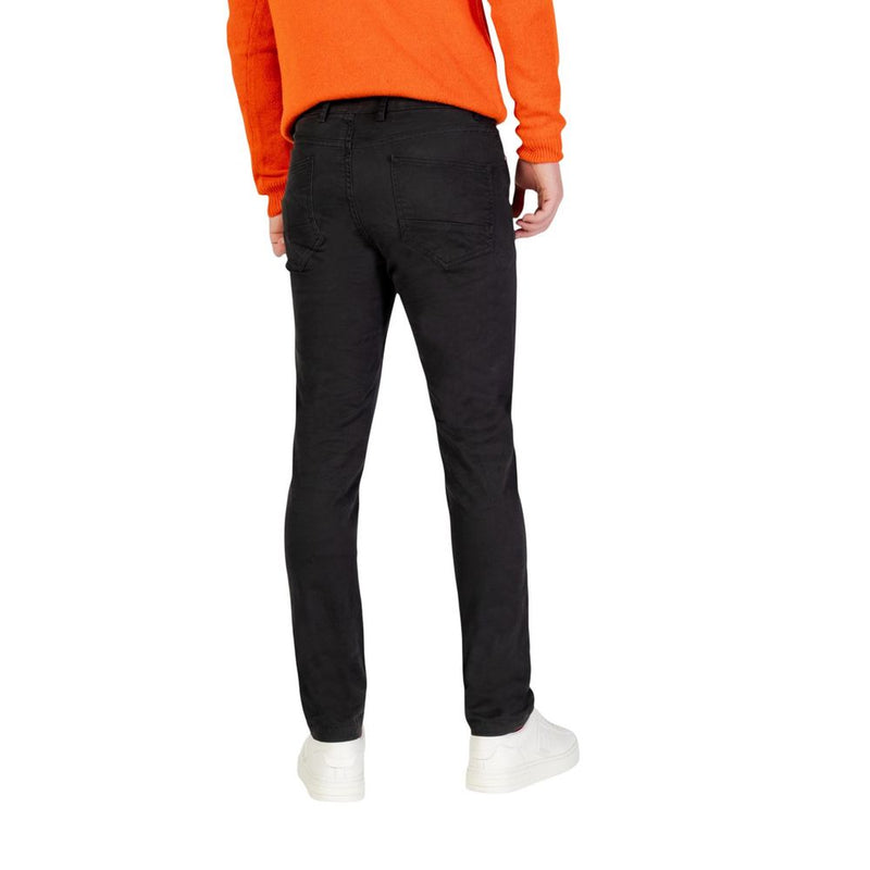 Borghese Gray Cotton Skinny Pants for Men