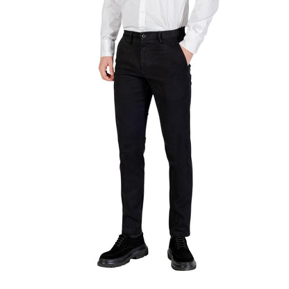 Borghese Zwarte Katoenen Skinny Broek