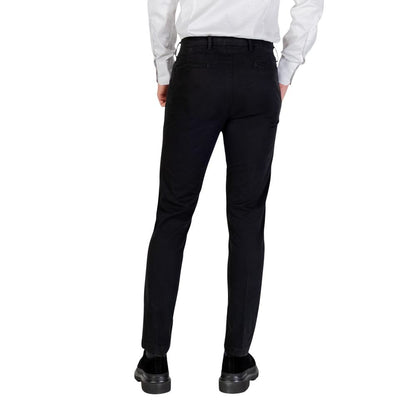 Borghese Zwarte Katoenen Skinny Broek