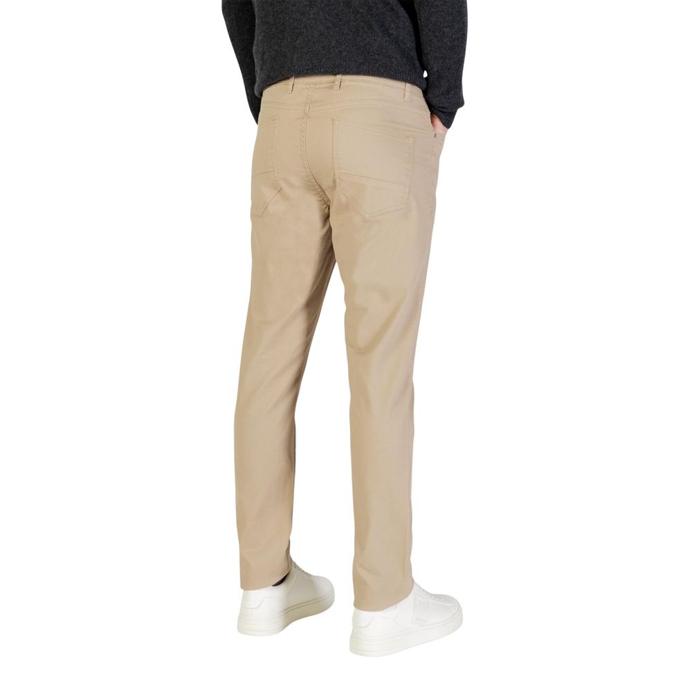 Pantalons Skinny en Coton Beige Borghese pour Homme