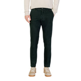 Borghese Green Cotton Skinny Pants for Men
