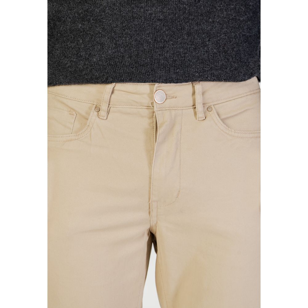 Pantalons Skinny en Coton Beige Borghese pour Homme