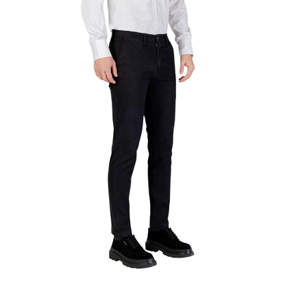 Borghese Zwarte Katoenen Skinny Broek