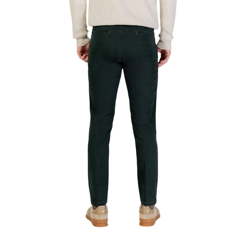 Borghese Groene Katoenen Skinny Broek
