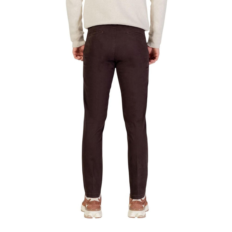 Borghese Brown Cotton Skinny Pants for Men