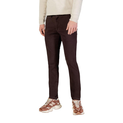 Borghese Bruine Katoenen Skinny Broek