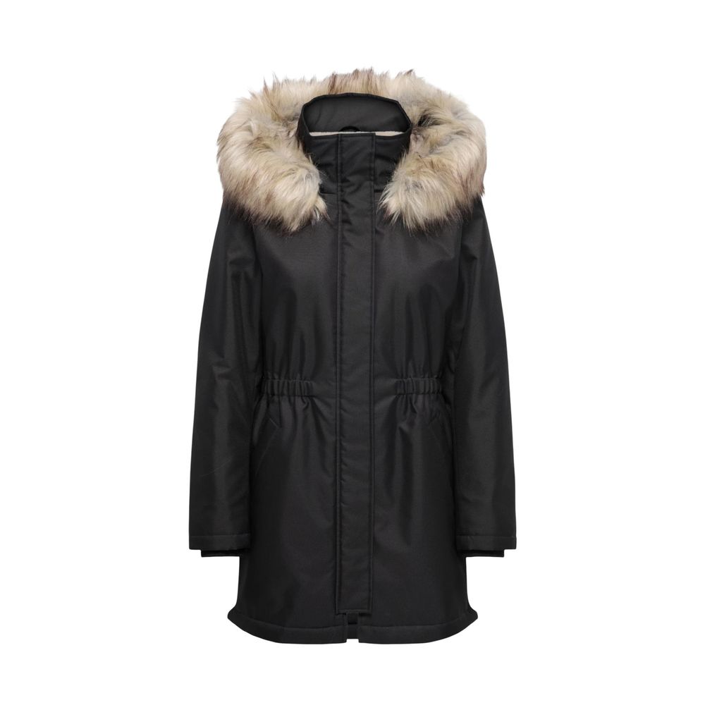 Only ONLMATHILDA Black Winter Fur Parka for Women