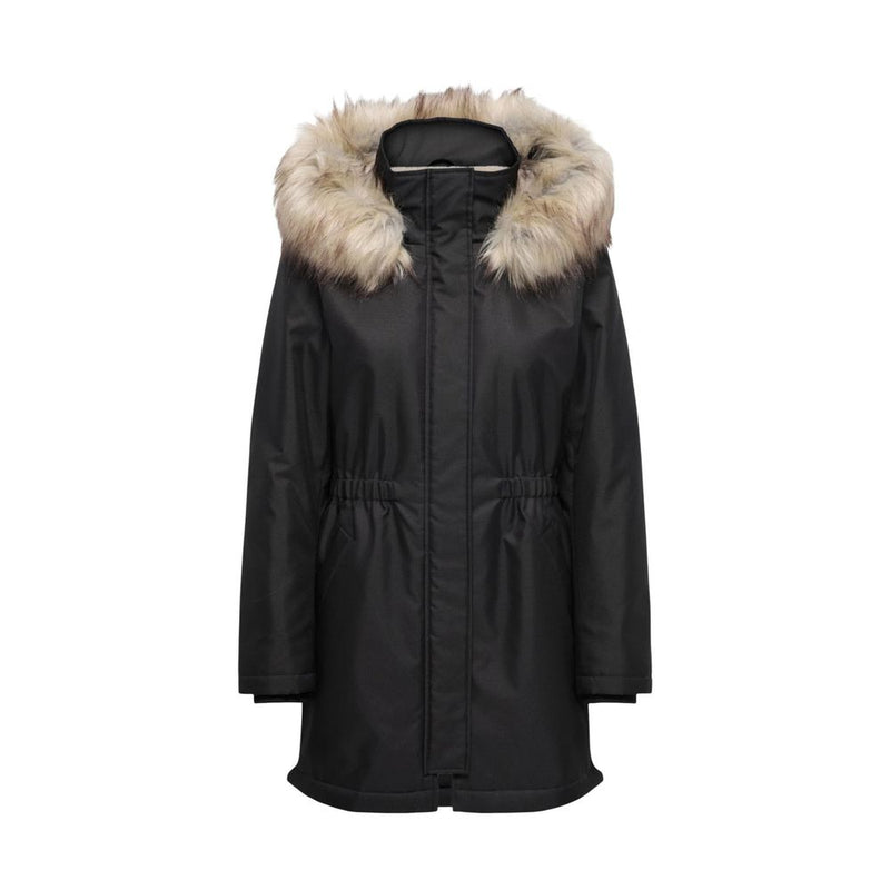 Only ONLMATHILDA Black Winter Fur Parka for Women