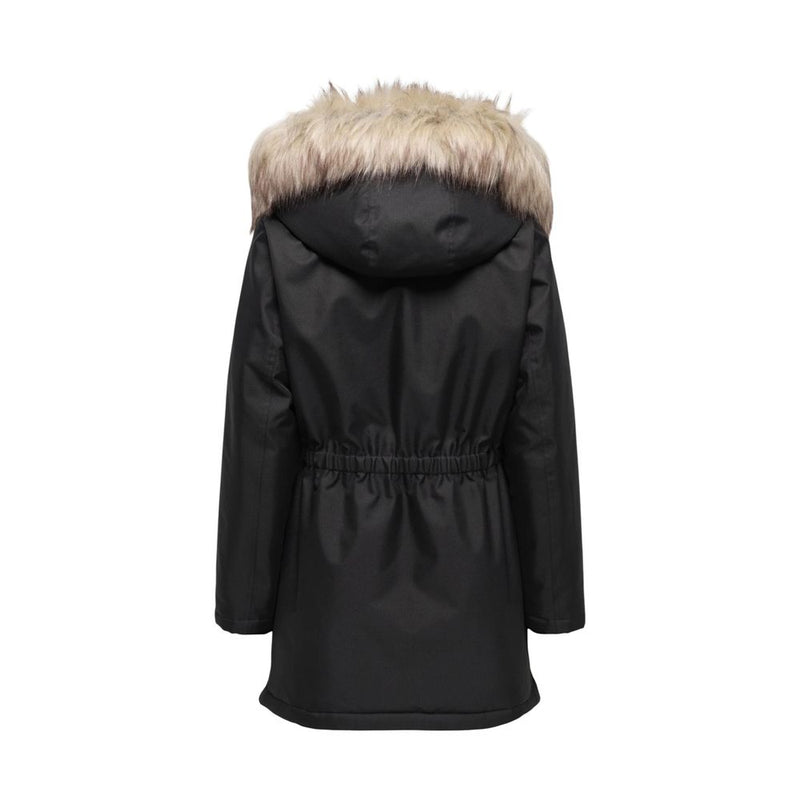 Only ONLMATHILDA Black Winter Fur Parka for Women