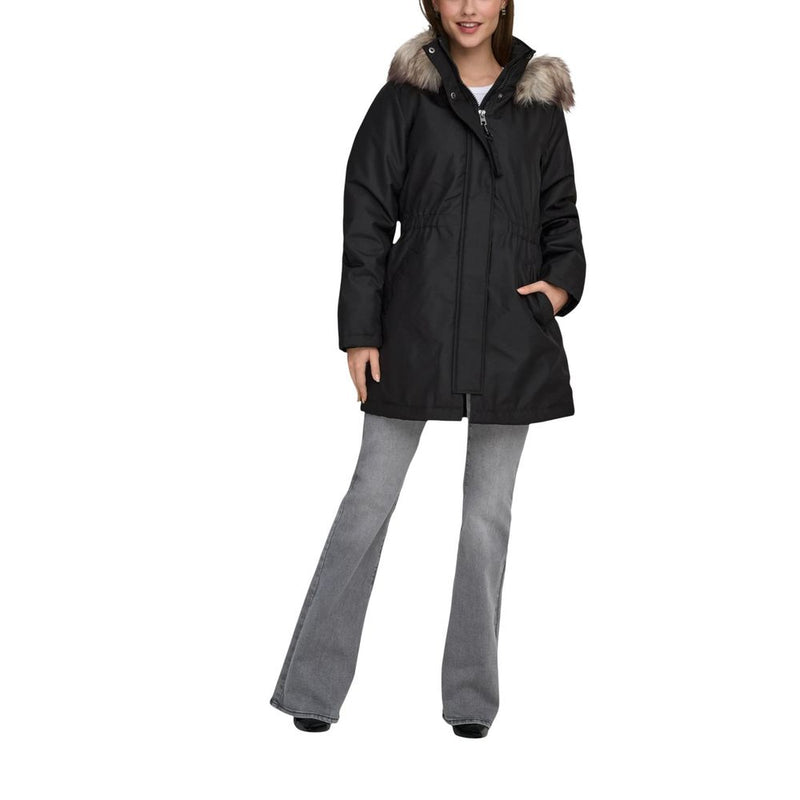 Only ONLMATHILDA Black Winter Fur Parka for Women