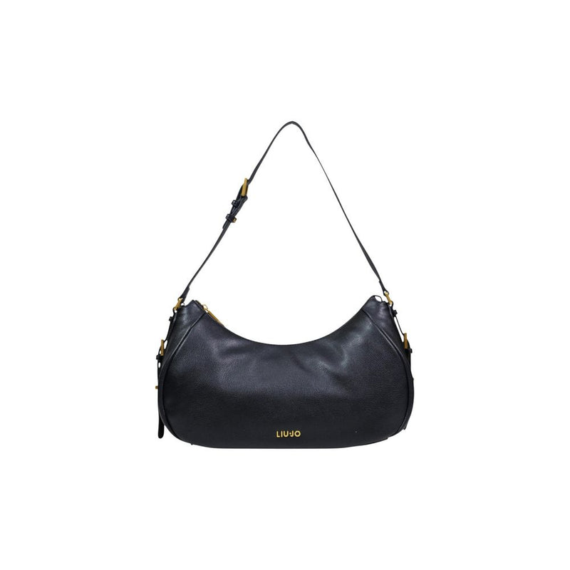 Liu Jo Black Eco-Leather Hobo Handbag - Chic & Versatile