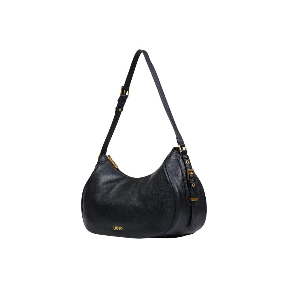 Liu Jo Black Eco-Leather Hobo Handbag - Chic & Versatile