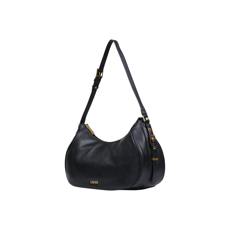 Liu Jo Black Eco-Leather Hobo Handbag - Chic & Versatile