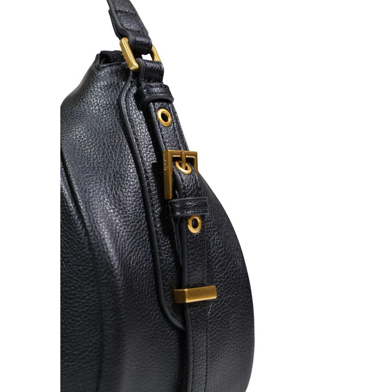 Liu Jo Black Eco-Leather Hobo Handbag - Chic & Versatile