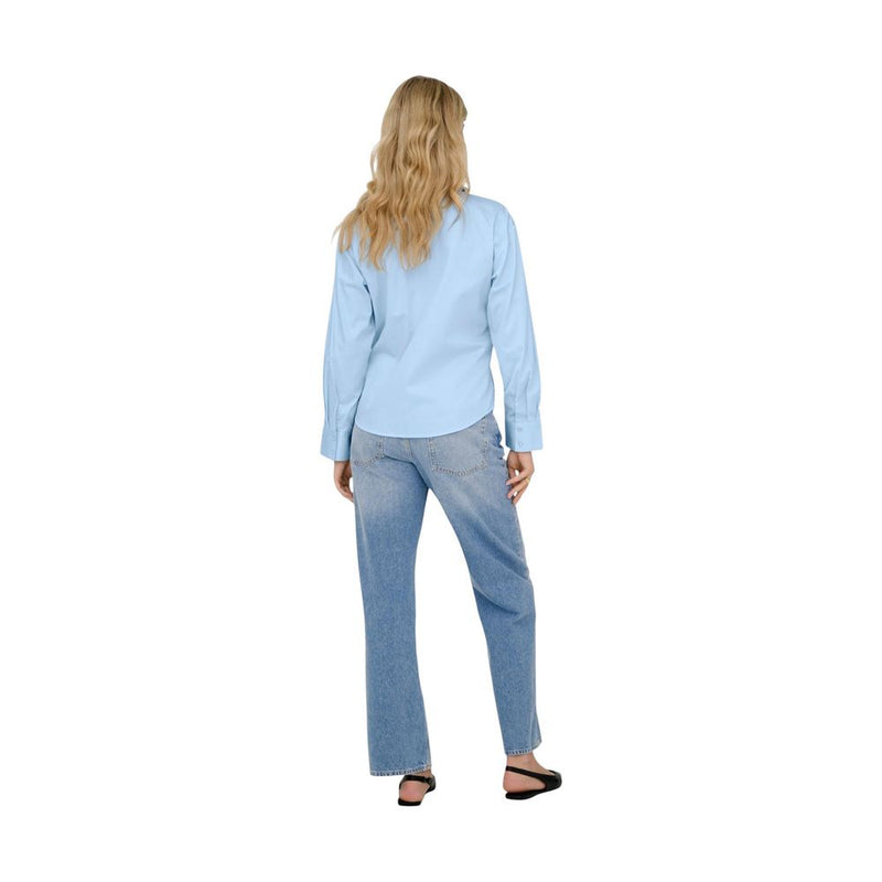 Jacqueline De Yong JDYWILLOW Blue Cotton Blouse for Women