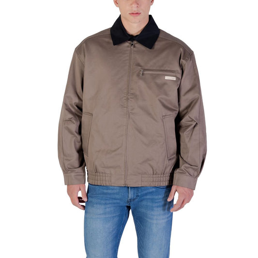 Calvin Klein Jeans Brown Cotton Bomber Jacket for Men