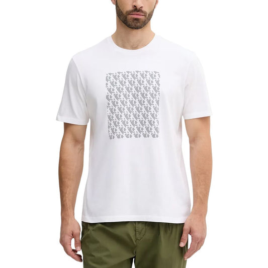 Calvin Klein Jeans White Cotton T-Shirt - SS 20S CK MACRO AOP LV04RC841G