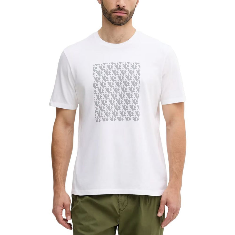 Calvin Klein Jeans White Cotton T-Shirt - SS 20S CK MACRO AOP LV04RC841G
