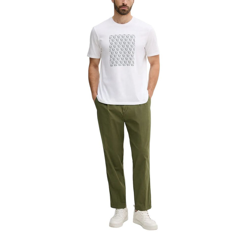 Calvin Klein Jeans White Cotton T-Shirt - SS 20S CK MACRO AOP LV04RC841G